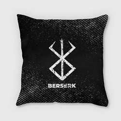 Подушка квадратная Berserk с потертостями на темном фоне, цвет: 3D-принт