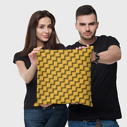 Подушка квадратная Плетёнка - паттерн, цвет: 3D-принт — фото 2