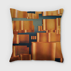 Подушка квадратная Золотые геометрические слитки, цвет: 3D-принт