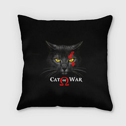 Подушка квадратная Cat of war collab, цвет: 3D-принт