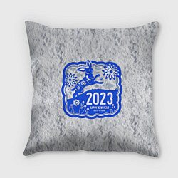 Подушка квадратная Happy New Year - 2023, цвет: 3D-принт