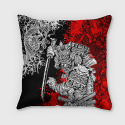 Подушка квадратная Самурай и драконы, цвет: 3D-принт
