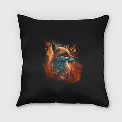 Подушка квадратная Огненная лиса, цвет: 3D-принт