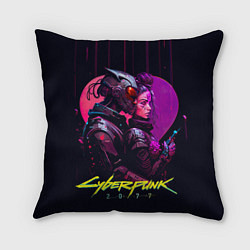Подушка квадратная Cyberpunk - cyberlove, цвет: 3D-принт