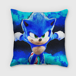 Подушка квадратная Sonic неоновый дым, цвет: 3D-принт