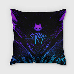 Подушка квадратная Stray neon paint splashes, цвет: 3D-принт