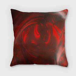 Подушка квадратная Темно красные волны, цвет: 3D-принт