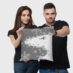 Подушка квадратная Сноуборд серый, цвет: 3D-принт — фото 2