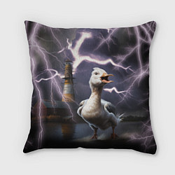 Подушка квадратная Беспокойная утка, цвет: 3D-принт