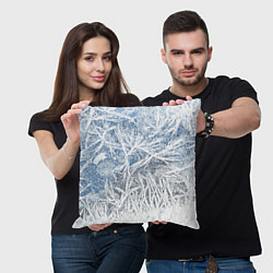 Подушка квадратная Абстрактный ледяной паттерн, цвет: 3D-принт — фото 2