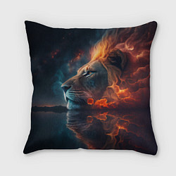 Подушка квадратная Звездный лев нейросеть, цвет: 3D-принт