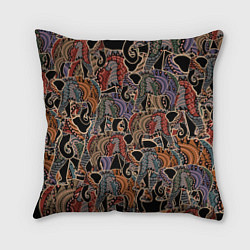 Подушка квадратная Камуфляж из слона, цвет: 3D-принт