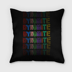 Подушка квадратная BTS dynamite music, цвет: 3D-принт