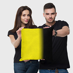 Подушка квадратная И черный и желтый, цвет: 3D-принт — фото 2