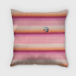 Подушка квадратная Энид Синклер с Уэнсдей Аддамс - текстура свитера, цвет: 3D-принт