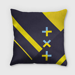 Подушка квадратная TXT yellow geometry