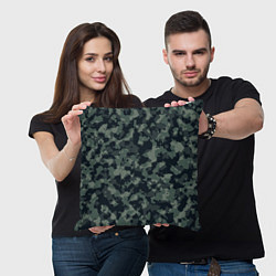 Подушка квадратная Болотный камуфляж, цвет: 3D-принт — фото 2