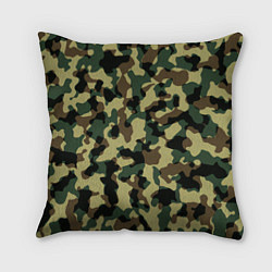 Подушка квадратная Военный камуфляж, цвет: 3D-принт