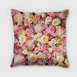 Подушка квадратная Тысяча цветов, цвет: 3D-принт