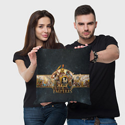 Подушка квадратная Age of Empires Эпоха империй, цвет: 3D-принт — фото 2