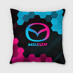 Подушка квадратная Mazda - neon gradient, цвет: 3D-принт