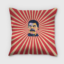 Подушка квадратная Сталин полигональный, цвет: 3D-принт