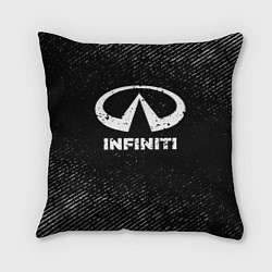 Подушка квадратная Infiniti с потертостями на темном фоне, цвет: 3D-принт