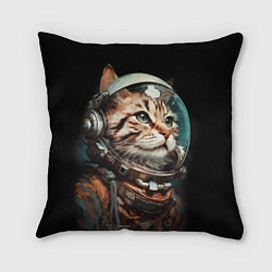 Подушка квадратная Котэ космонавт, цвет: 3D-принт
