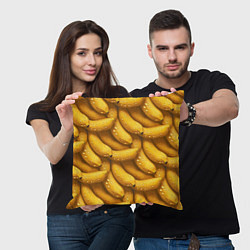 Подушка квадратная Сочная текстура из бананов, цвет: 3D-принт — фото 2