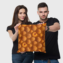 Подушка квадратная Сочная текстура из персиков, цвет: 3D-принт — фото 2
