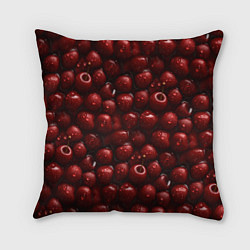 Подушка квадратная Сочная текстура из вишни, цвет: 3D-принт