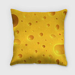 Подушка квадратная Сырная текстура, цвет: 3D-принт