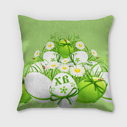 Подушка квадратная Пасхальная, цвет: 3D-принт
