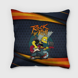 Подушка квадратная Simpsons RocknRoll, цвет: 3D-принт