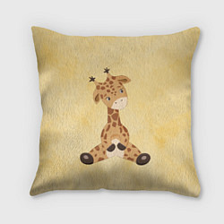 Подушка квадратная Малыш жираф, цвет: 3D-принт