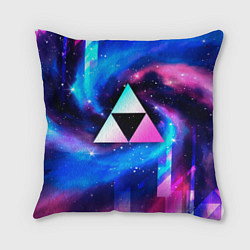Подушка квадратная Zelda неоновый космос, цвет: 3D-принт