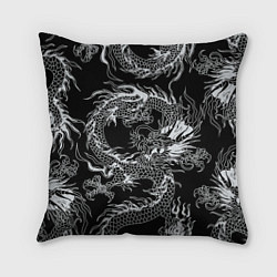 Подушка квадратная Татуировка японского дракона, цвет: 3D-принт