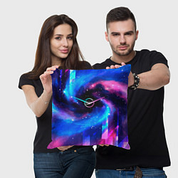 Подушка квадратная UAZ неоновый космос, цвет: 3D-принт — фото 2