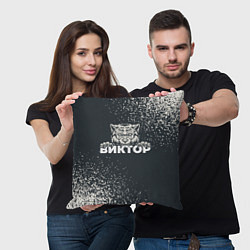 Подушка квадратная Виктор зубастый волк, цвет: 3D-принт — фото 2