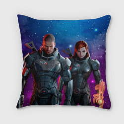 Подушка квадратная Mass Effect N7 space