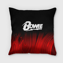 Подушка квадратная David Bowie red plasma, цвет: 3D-принт
