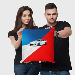 Подушка квадратная Нарисованный автомобиль, цвет: 3D-принт — фото 2