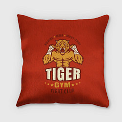 Подушка квадратная Tiger - боец, цвет: 3D-принт