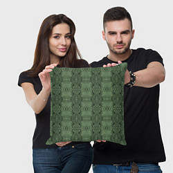 Подушка квадратная Крокодиловый стиль, цвет: 3D-принт — фото 2