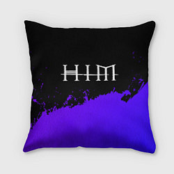 Подушка квадратная HIM purple grunge, цвет: 3D-принт