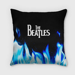 Подушка квадратная The Beatles blue fire, цвет: 3D-принт