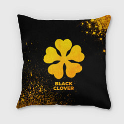 Подушка квадратная Black Clover - gold gradient, цвет: 3D-принт