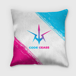 Подушка квадратная Code Geass neon gradient style, цвет: 3D-принт