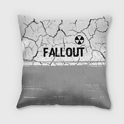 Подушка квадратная Fallout glitch на светлом фоне: символ сверху