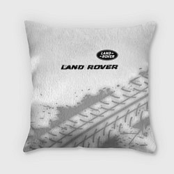 Подушка квадратная Land Rover speed на светлом фоне со следами шин: с, цвет: 3D-принт